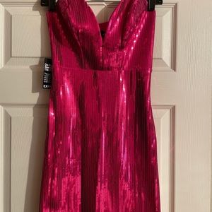 Pink sequin cocktail dress